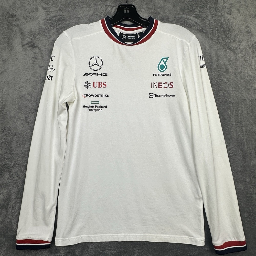Mercedes AMG Petronas F1 Shirt Women's XSmall Longsleeve White Racing Motorsport